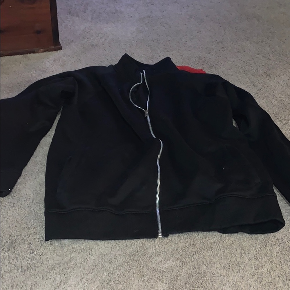 Black zip up sweater